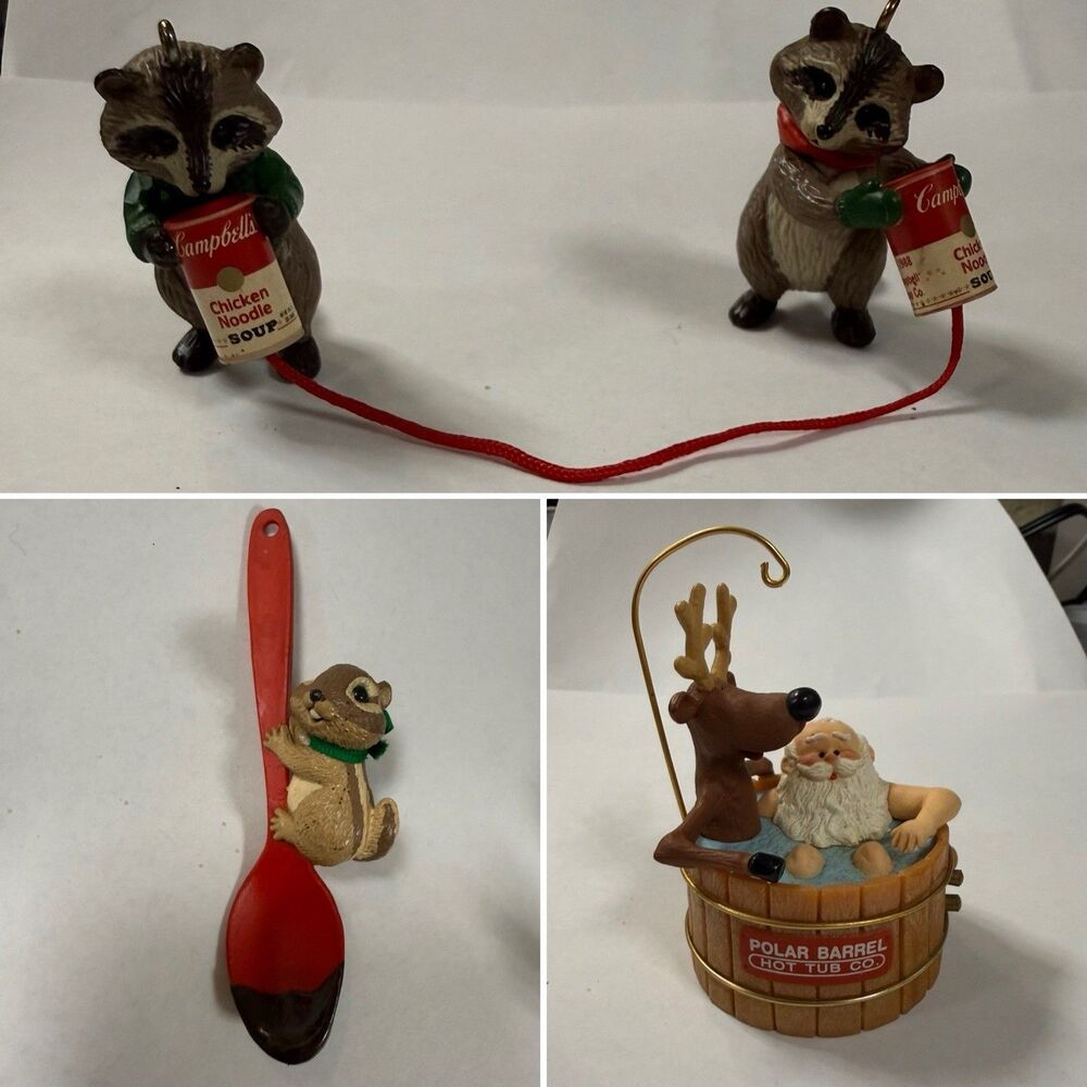 Lot Of 3 Vintage Hallmark Ornaments